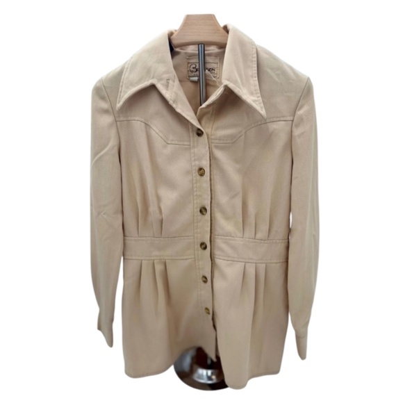 Vintage Bronson of California Pleated Jacket - Tan Size 9/10 - Picture 2 of 3